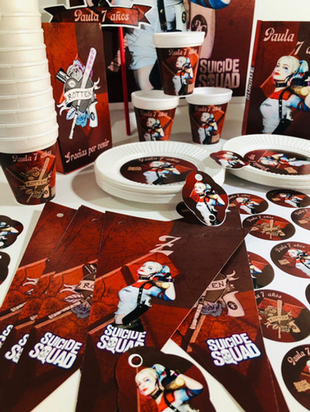 Cotillón Infantil Personalizado X 20 Harley Quinn 1