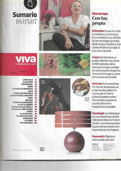 Revista Viva Roberto Carnaghi Transformismo Narcos 1