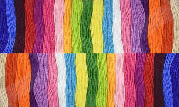 24 Hilos De Bordar 100% Algodón Mercerizado Calidad Premium 0