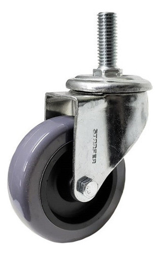 Kit 8 Rodizio Polipropileno 3 Polegadas 76mm Giratório 0