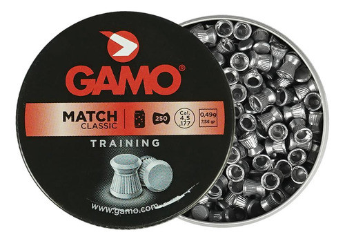 Chumbinhos 4.5 Diabolo Carabina .177 Gamo Match 250un 4.5mm 0