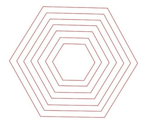 Regla Para Patchwork De Acrílico Hexágonos *7 0