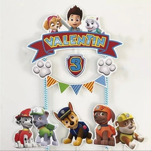 Adorno Para Torta Topper Cake Paw Patrol Patrulla Canina 0