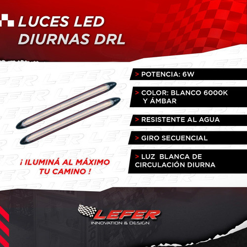 Luces Led Diurnas Drl Para Faro Delantero X2 De 15,5cm 1