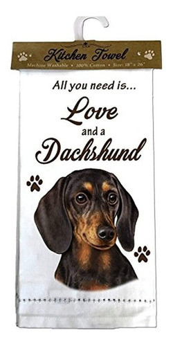 E And S Pets 700 - 14 Dachshund Negro Paños De Cocina Color 0