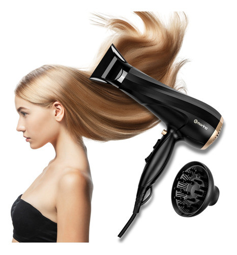 Secador De Cabelo Profissional 127v Com Difusor E C/ Ar Frio 0