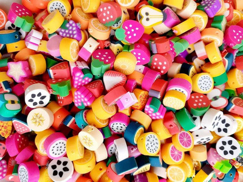 Miçangas Frutinhas P/  Pulseira 10 Mm 50 Peças Promoção 1