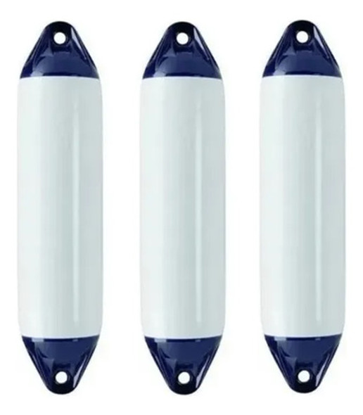 Defensa Náutica F2 21x61 Branca Inflável Barco Lancha 3 Un 1