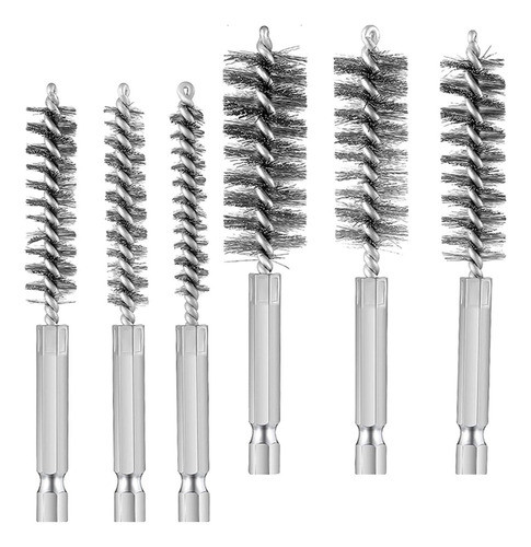 Escova De Limpeza De Tubo De Fio De Aço 6x Aço Inoxidável 0
