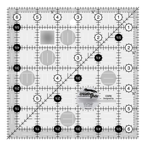 Regla De Patchwork Cuadrada De 16,5 Cm Para Coser Creativame 0