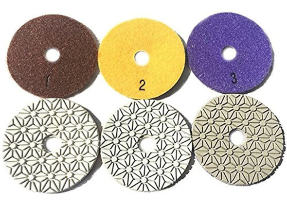Diamante Humedo 3 Pasos Almohadilla De Pulido 4 Para Piedra 0