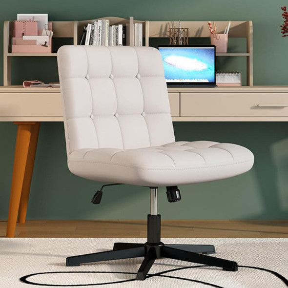 Seekfancy Silla De Oficina Con Patas Cruzadas, Silla De Escr 0