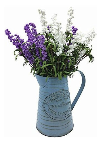 Apsoonsell Shabby Chic Jarra Jarra Jarra De Metal Flor Titul 0