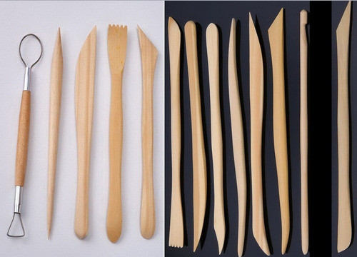 Oferta Set 12 Estecas Madera Para Modelado. + 1 Devastador. 0