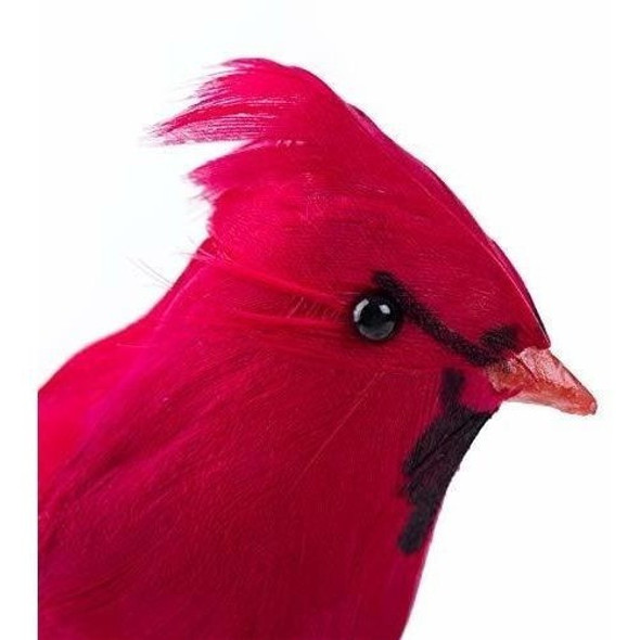 Paquete De 12 Adornos De Cardenales Rojos Con Clip 1 Paquete De 12 Adornos De Cardenales Rojos Con Clip 1