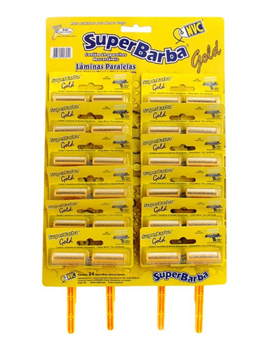Aparelho Superbarba Amarelo 0052 C/2 Lami. C/24 Nvc 0