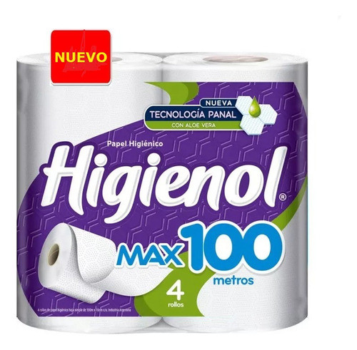 Higienico Higienol Max 100m Medio Bolson 5 Paquetes 4 Rollos 0