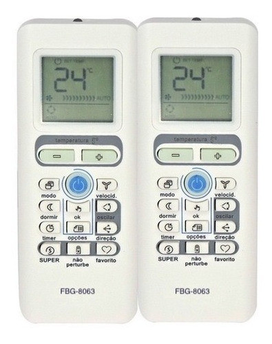 2x Controles Compatível  Ar Cond   Springer Midea Comfee 0