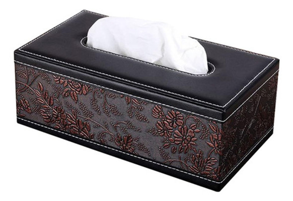 Facial Tissue Box Cover Rectangular Leather Decorative 0