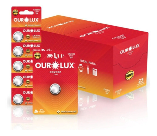 Acumulador Cr 2032 Ourolux P/ Placa Mãe Asus 1