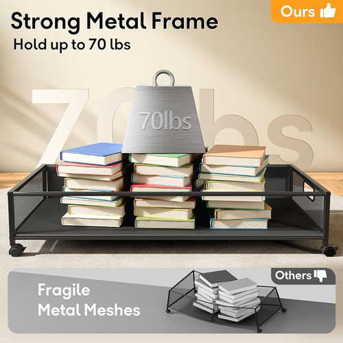 Learex Contenedores De Almacenamiento Debajo De La Cama Con 1