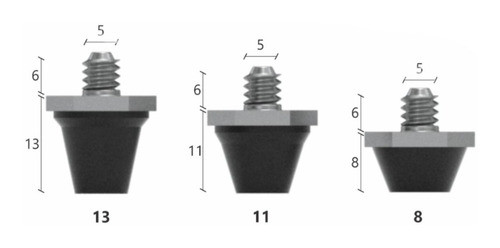 15 Tapones De Plástico Para Botines Rosca Fina Universal 1