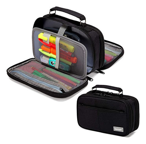 Vaschy - Estuche Grande Para Lápices Con Compartimentos Pa. 0