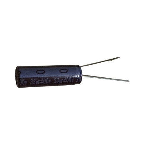 Capacitor 33 Uf 33uf 400v Electrolitico Radial 8x25mm Alum. 0