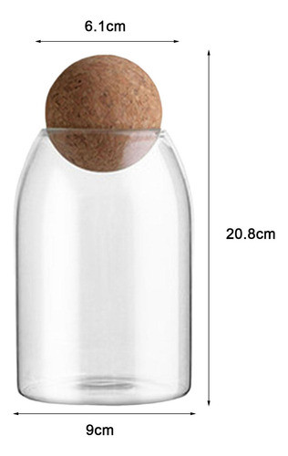 Recipiente De Armazenamento De Vidro Frasco De Vidro M 800ml 1