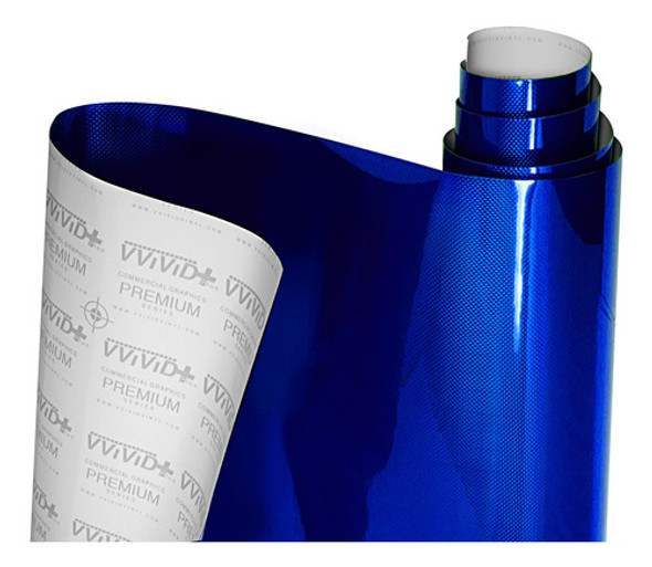 Vinilo Holografico Azul Brillante 30cm X 1,5 M 1