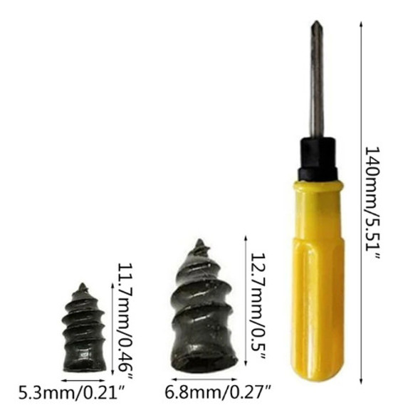 Kit Reparo Pneu Pregos Borracha A Vacuo Macarrao 40 Peças 1 Kit Reparo Pneu Pregos Borracha A Vacuo Macarrao 40 Peças 1