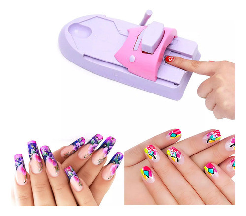 Máquina De Colorir Unhas Com 6 Placas De Aço Estampadas 0