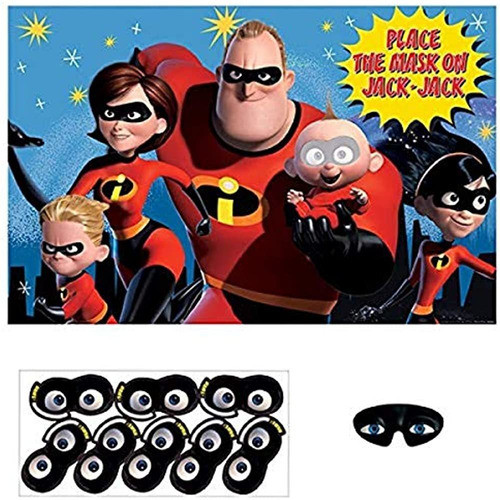 Disney Pixar Incredibles 2 Superhero Birthday Poster 8 Juego 0