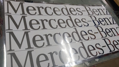 Calcomania Para Visera Mercedes Benz 1634 Y Otros Cromada 1