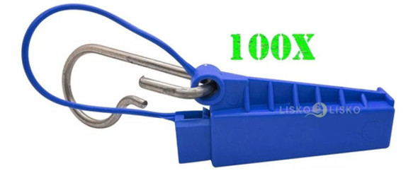 Esticador Cunha Cabo Drop Alça Plástica Azul C/ 100 Pçs 1