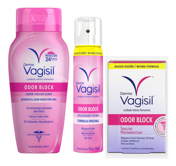 Combo Especial Vagisil Odor Block Cuidado Intimo Femenino 0