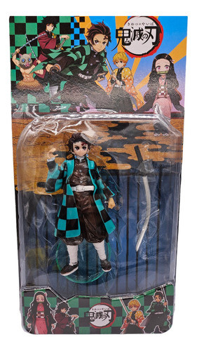 Muñecos Demon Slayer Blister Nezuko,tanjiro,giyu,zenitsu13cm 0
