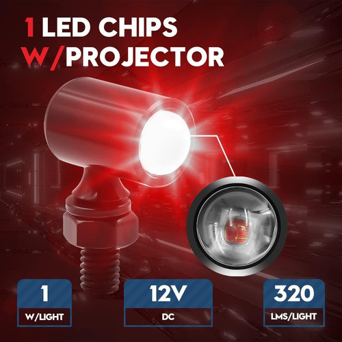 Luz Led Giro Freno Roja Universal Intermitente 3cables 2pzas 1