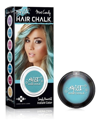 Hair Chalk Importado Apto Niños Pintar Pelo Menta 0