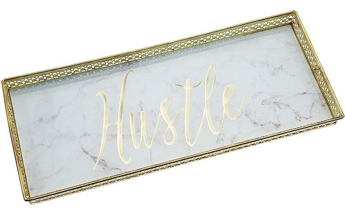 Vidrio Bandeja De Joyas De Tocador De Mármol Espejo Or... 0