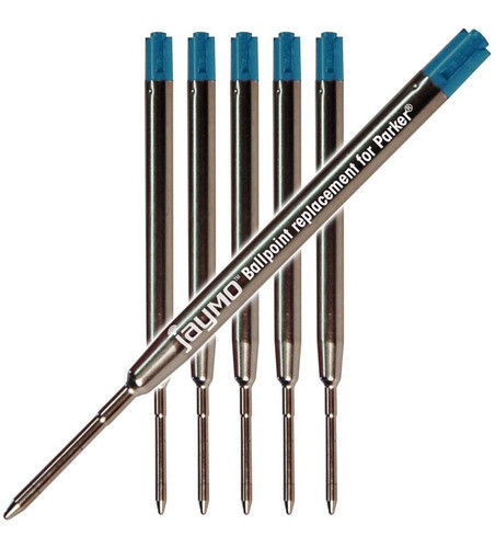 Repuesto De Tinta Azul De Punta Mediana Parker X6 Unidades 0