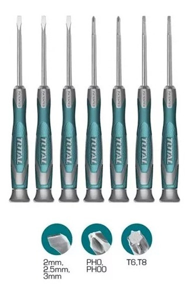 Juego Set Destornilladores Precision Set X 7 Unidades Total 1 Juego Set Destornilladores Precision Set X 7 Unidades Total 1