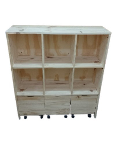 Mueble Juguetero Guardado Organizador Juguetes Baul C Ruedas 0