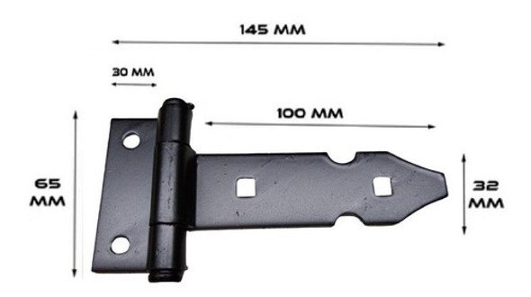 Bisagra Colonial P/atornillar C150 - 10 Cm Pack X6 - Fdn 1
