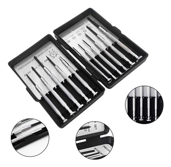 Kit De 11 Destornilladores Para Electrónicos Y Relojes 1 Kit De 11 Destornilladores Para Electrónicos Y Relojes 1