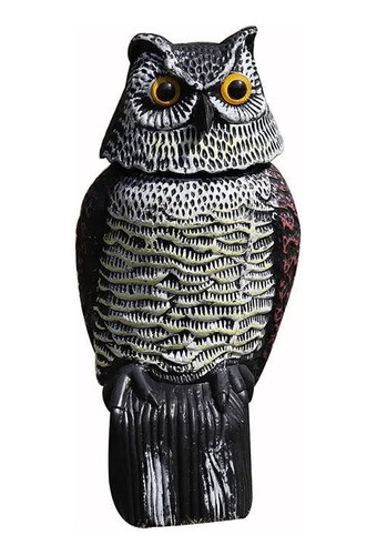 Búho Espanta Aves Cabeza Giratoria 0