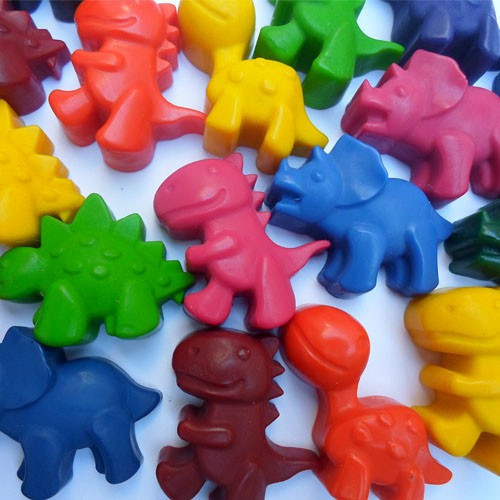 Souvenir Crayones Sueltos Dinosaurios Dinos  X 24 No Tiza 1
