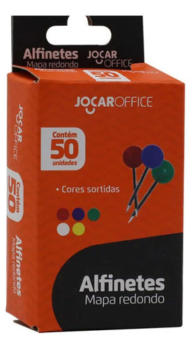 Alfinete Para Mapa Quadro Mural Redondo Caixa Com 50 Unidade 1