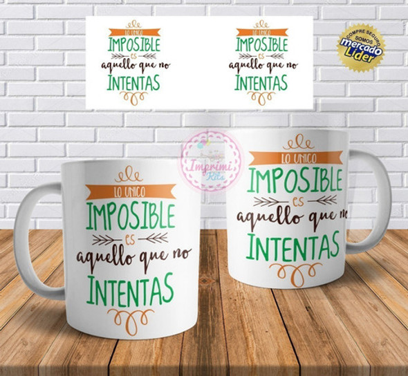 Plantillas Tazas Frases Positivas 2 + Mockup Sublimar Diseño 1