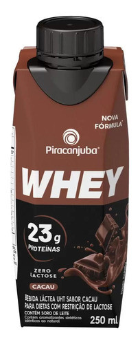 Kit Bebida Láctea Piracanjuba Whey Cacau Zero 12 Unidades 1